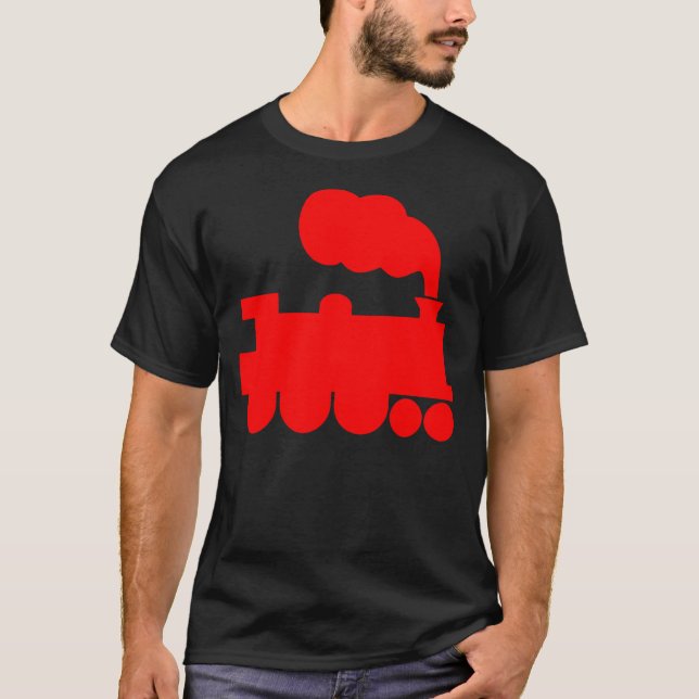 Steam Train Symbol - Red T-Shirt (Front)