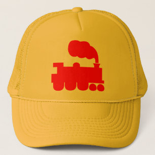 Steam Train Symbol - Red Trucker Hat