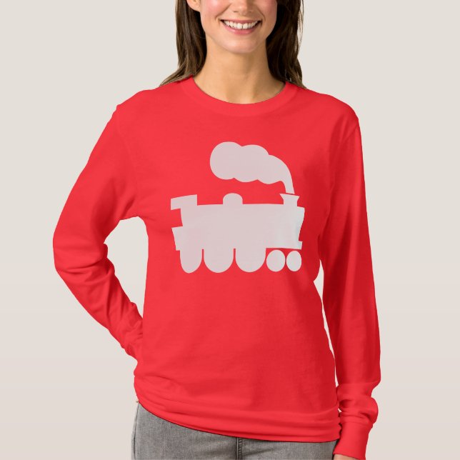 Steam Train Symbol - White T-Shirt (Front)