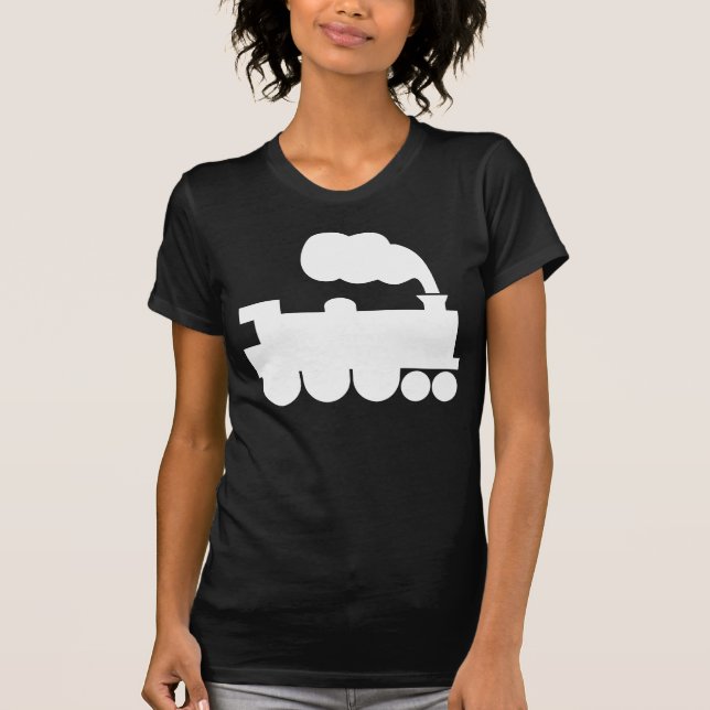 Steam Train Symbol - White T-Shirt (Front)