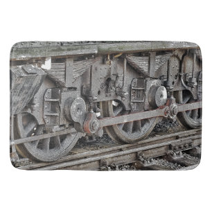 STEAM TRAIN WHEELS   BATH MAT