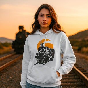 Steam Train Womens Hoodie