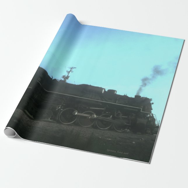 Steam train wrapping paper (Unrolled)