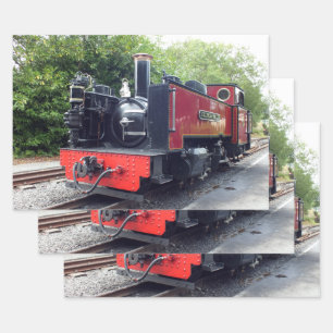 STEAM TRAIN   WRAPPING PAPER SHEET