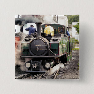 STEAM TRAINS 15 CM SQUARE BADGE