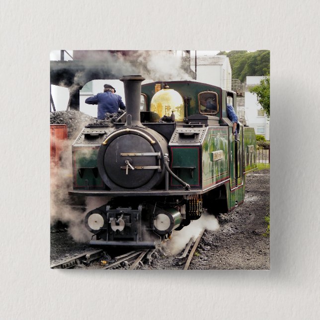 STEAM TRAINS 15 CM SQUARE BADGE (Front)
