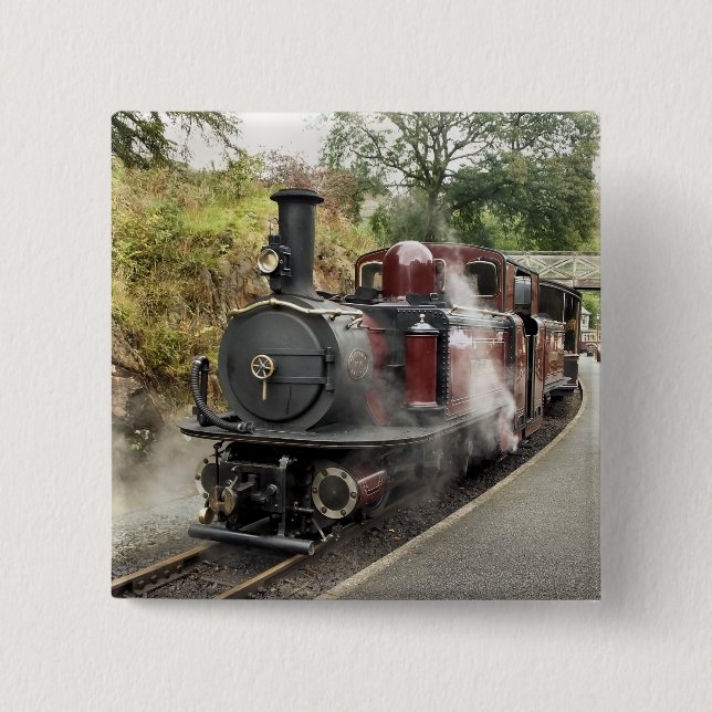 STEAM TRAINS 15 CM SQUARE BADGE (Front)