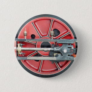 STEAM TRAINS 6 CM ROUND BADGE