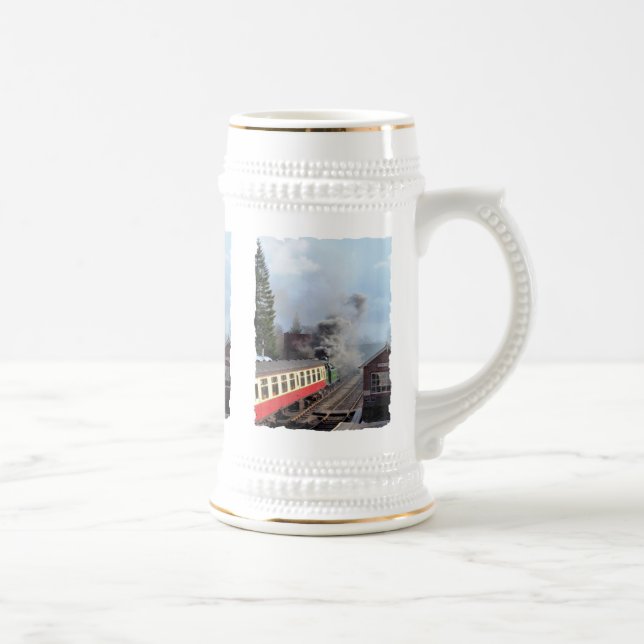 STEAM TRAINS BEER STEIN (Right)