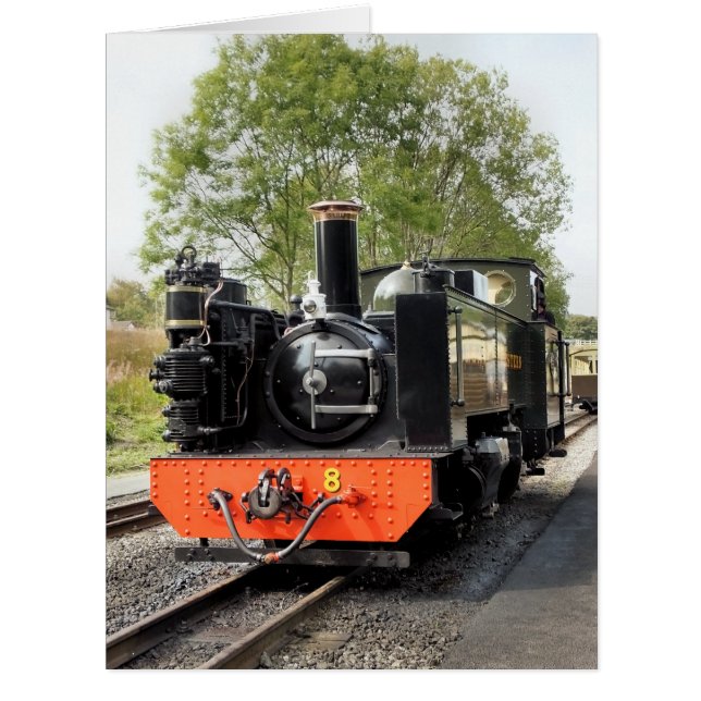 STEAM TRAINS BIG GREETINGS CARD (Front)