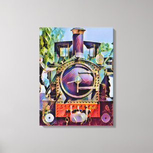 STEAM TRAINS CANVAS PRINT