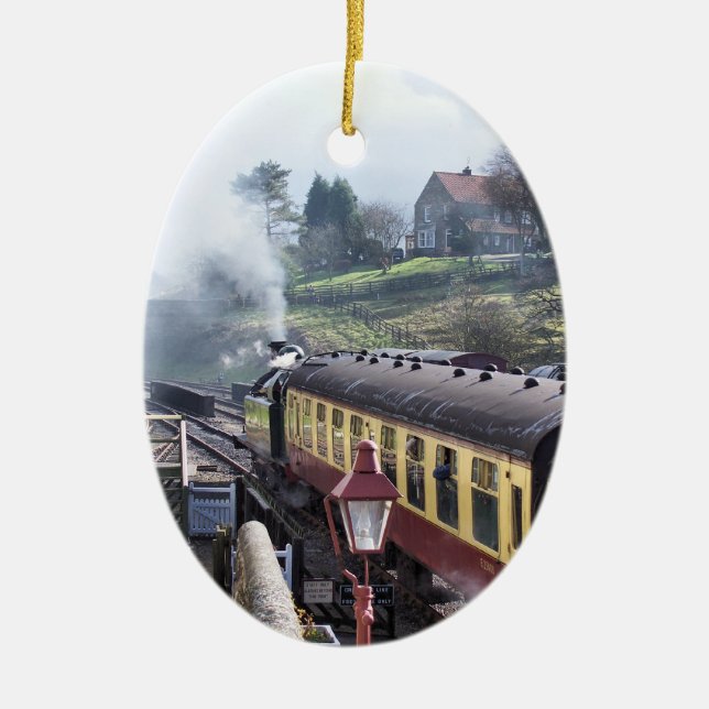 STEAM TRAINS CERAMIC TREE DECORATION (Front)