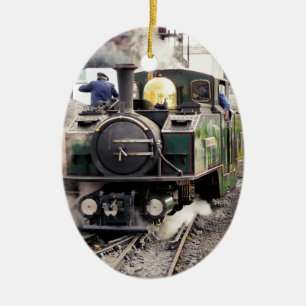 STEAM TRAINS CERAMIC TREE DECORATION