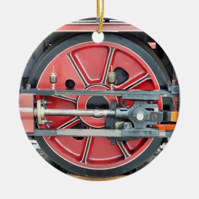 STEAM TRAINS CERAMIC TREE DECORATION (Front)