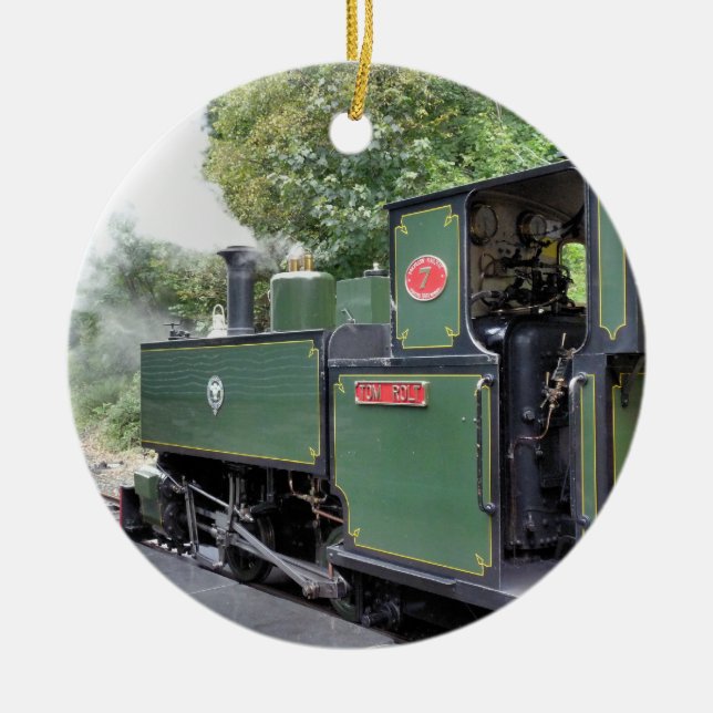 STEAM TRAINS CERAMIC TREE DECORATION (Front)