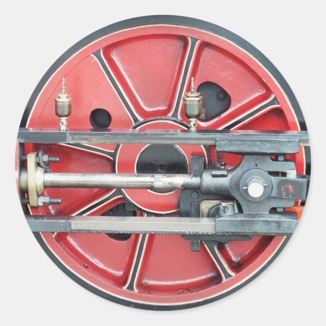 STEAM TRAINS CLASSIC ROUND STICKER (Front)