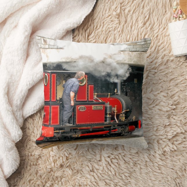 STEAM TRAINS CUSHION (Blanket)