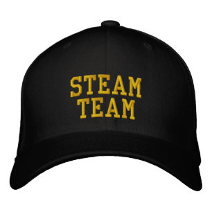 STEAM TRAINS EMBROIDERED HAT