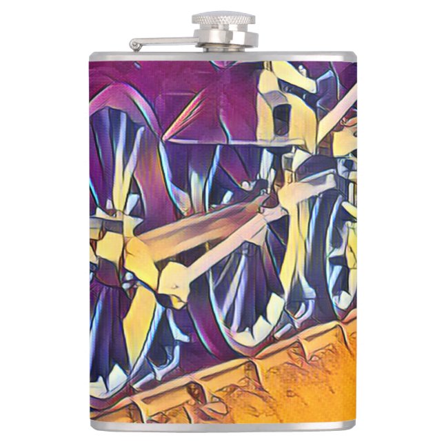 STEAM TRAINS   HIP FLASK (Front)