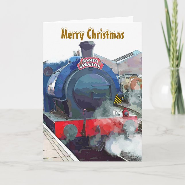 STEAM TRAINS HOLIDAY CARD (Front)