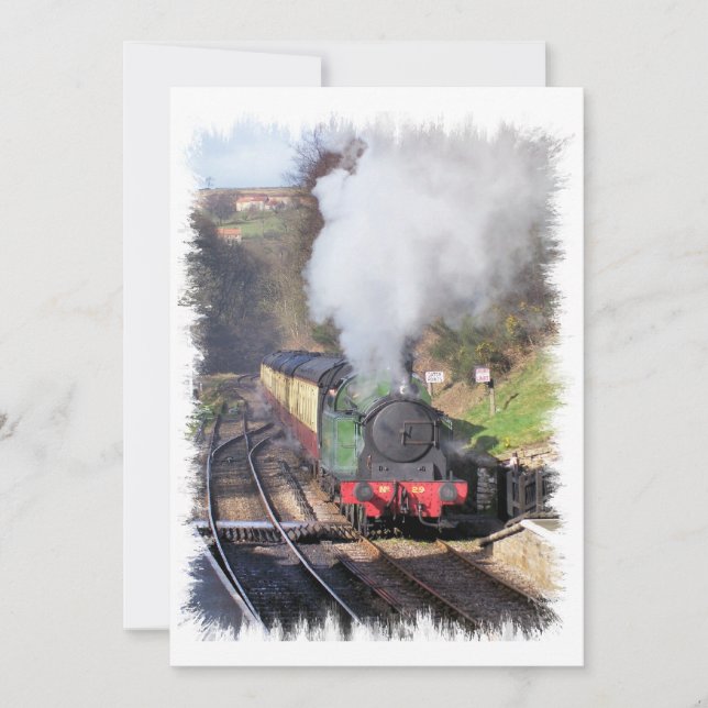 STEAM TRAINS invitation (Front)