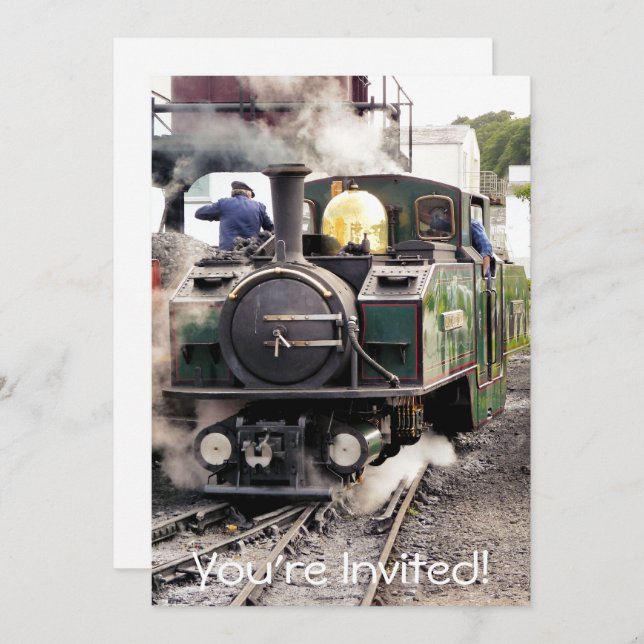 STEAM TRAINS INVITATION (Front/Back)