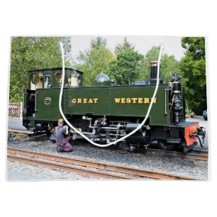 STEAM TRAINS LARGE GIFT BAG