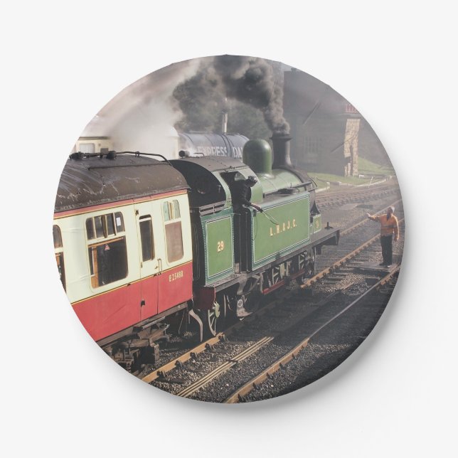 STEAM TRAINS PAPER PLATE (Front)