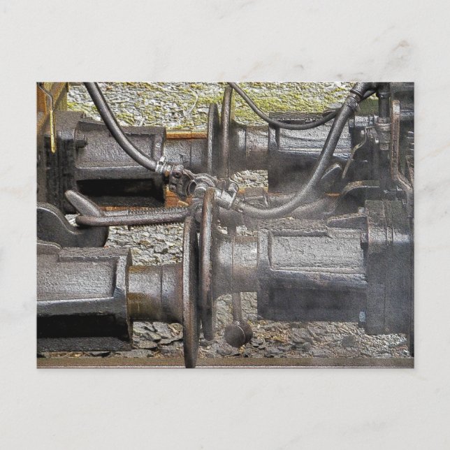 STEAM TRAINS POSTCARD (Front)