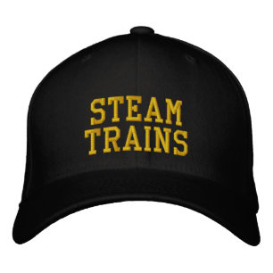 STEAM TRAINS UK EMBROIDERED HAT