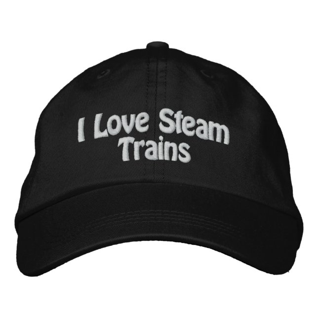 STEAM TRAINS UK EMBROIDERED HAT (Front)