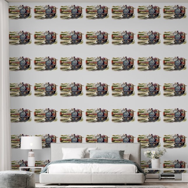 STEAM TRAINS WALLPAPER (Bedroom)