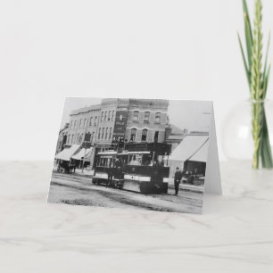 Steam Tram in North London in the 1880s Card