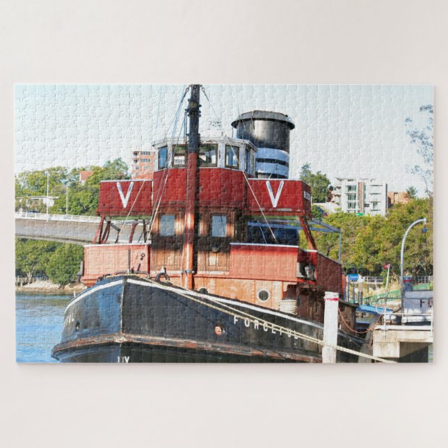 Steam Tugboat Forceful, Queensland Jigsaw Puzzle (Horizontal)