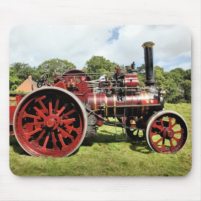 STEAM VINTAGE TRACTION ENGINE MOUSE PAD (Front)
