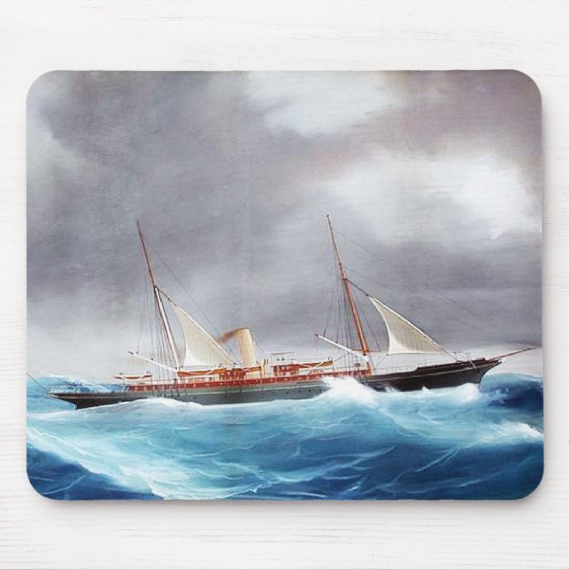 Steam Yacht Margarita 1900's Mouse Pad (Front)