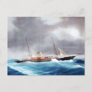 Steam Yacht Margarita 1900's Postcard