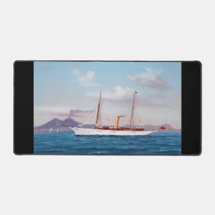Steam Yacht SY Vanduara 1906 Desk Mat