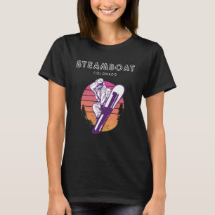 Steamboat Colorado - Retro Snowboarder T-Shirt
