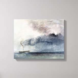 Steamboat in a Storm, c.1841 (w/c & pencil on pape Canvas Print