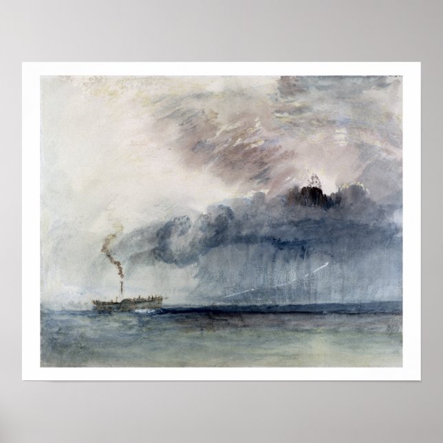 Steamboat in a Storm, c.1841 (w/c & pencil on pape Poster (Front)