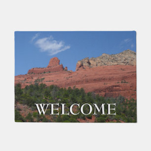 Steamboat Rock in Sedona Arizona Photography Doormat