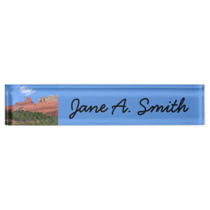 Steamboat Rock in Sedona Arizona Photography Nameplate