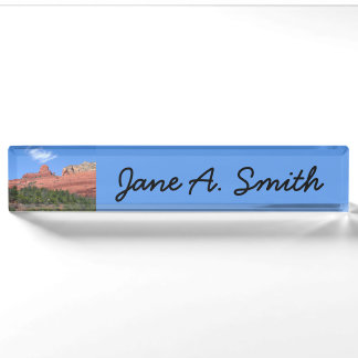 Steamboat Rock in Sedona Arizona Photography Nameplate