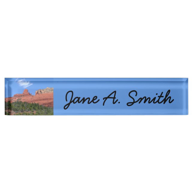 Steamboat Rock in Sedona Arizona Photography Nameplate (Front)