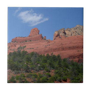 Steamboat Rock in Sedona Arizona Photography Tile