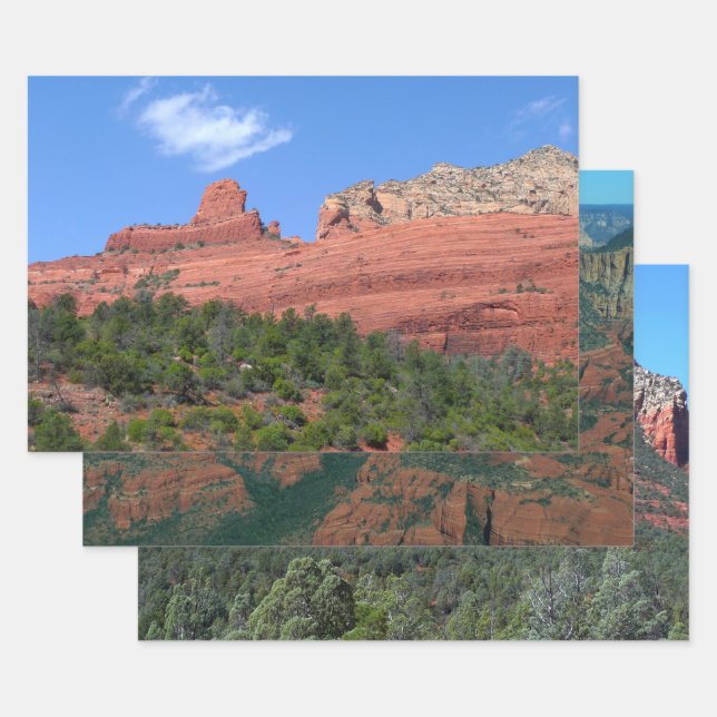 Steamboat Rock in Sedona Arizona Photography Wrapping Paper Sheet (Set)