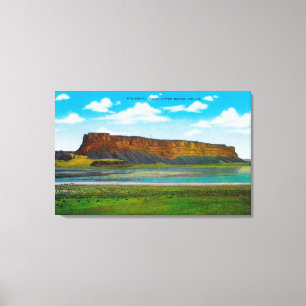 Steamboat Rock, Upper Grand Coulee Dam Canvas Print