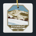 Steamboat Ski Area Winter Colorado Ceramic Ornament<br><div class="desc">Steamboat Winter art design showcasing the winter landscape.</div>
