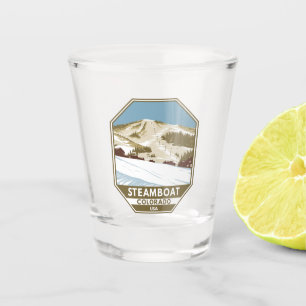 Steamboat Ski Area Winter Colorado Shot Glass